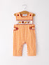 fall-embroidered-romper-for-baby-boys-orange-checkered-with-halloween-details Rylee-Faith-Designs-Sophia's StyleRomper-1
