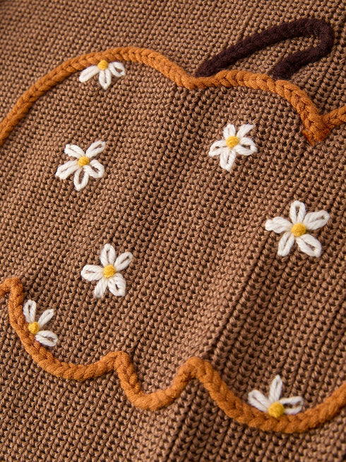 thanksgiving-halloween-pumpkin-floral-girls-pullover-sweater Rylee Faith Designs - Sophia's Style-4