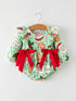 christmas-santa-and-cookie-print-baby-girls-romper-with-red-bow-detail Sophia's StyleRomper-1