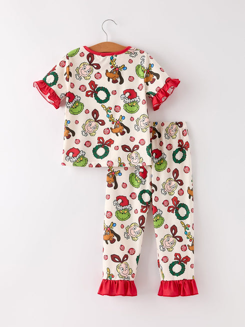 christmas-character-pattern-girl-pajama-set-Sophia's Style--2
