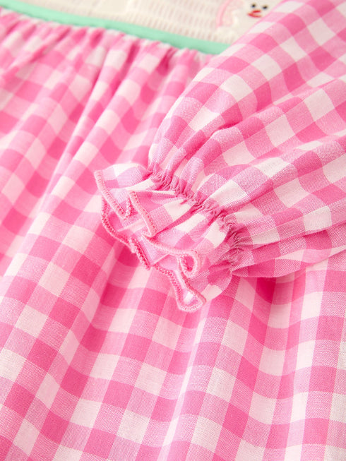 Christmas Pink Plaid Dress: Cute and Fun Design