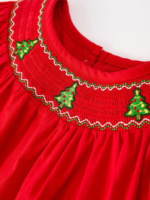 christmas-girls-dress-adorable-green-christmas-tree-embroidery - Sophia's Style-3
