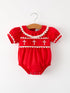 red-christmas-baby-girls-romper-cross-embroidery-with-lace-trim - Sophia's StyleRomper-1