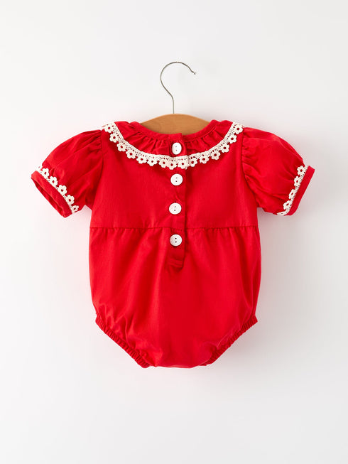 red-christmas-baby-girls-romper-cross-embroidery-with-lace-trim - Sophia's Style-2
