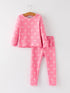 christmas-girls-pink-bow-pajama-set-comfy-and-cute-Sophia's Style-Pajamas-1