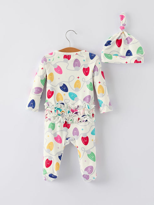 christmas-colorful-light-bulb-baby-girls-romper-with-hat-Sophia's Style--2