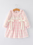 christmas-pink-cute-bow-plaid-baby-romper-soft-and-comfortable-1-Sophia's Style-Dress-1