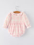 christmas-pink-cute-bow-plaid-baby-romper-soft-and-comfortable-Sophia's Style--2
