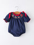 christmas-holiday-celebration-baby-girls-romper-navy-with-santa-sleigh-Sophia's Style-Romper-1