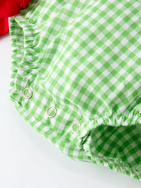 christmas-tree-smocked-embroidery-baby-girls-romper-with-green-plaid - Sophia's Style-4