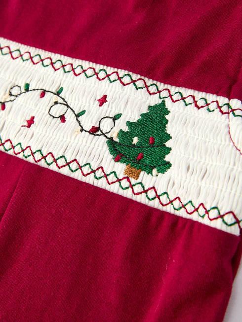 christmas-tree-dog-smocking-embroidered-baby-boys-romper - Sophia's Style-4
