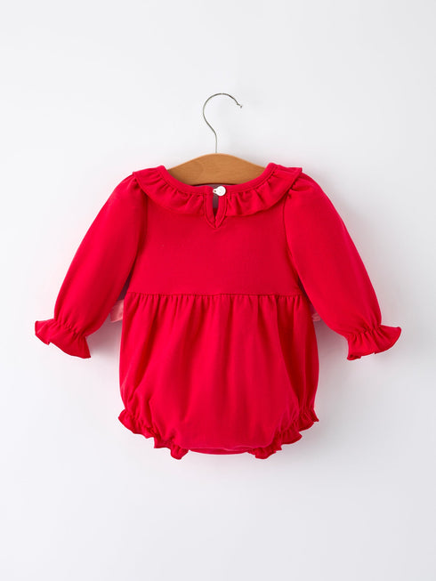 christmas-smocked-embroidery-baby-girls-romper-with-pink-ribbon-ties-Sophia's Style--2