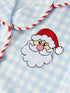 blue-christmas-santa-embroidery-plaid-girls-pajamas-set - Sophia's Style-3