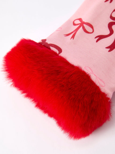 christmas-bow-girls-pajama-set-with-furry-trim - Sophia's Style-3