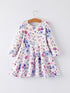 christmas-purple-floral-baby-girl-dress-with-long-sleeves - Sophia's Style-2