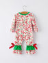 christmas-santa-applique-baby-girls-floral-long-sleeve-ruffle-romper-with-bow-ties - Sophia's Style-2