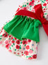christmas-santa-applique-baby-girls-floral-long-sleeve-ruffle-romper-with-bow-ties - Sophia's Style-5