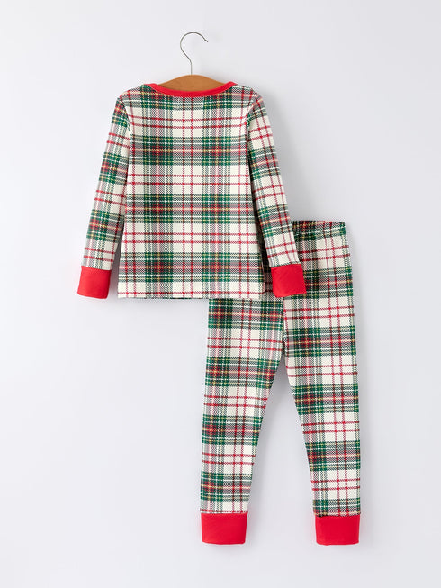 mommy-me-christmas-plaid-girls-pajamas-set-with-long-sleeves-and-red-cuffs - Sophia's Style-8