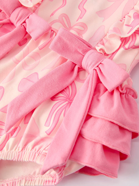 girls-pink-bow-print-long-sleeves-romper-rylee-faith-designs-Sophia's Style-4