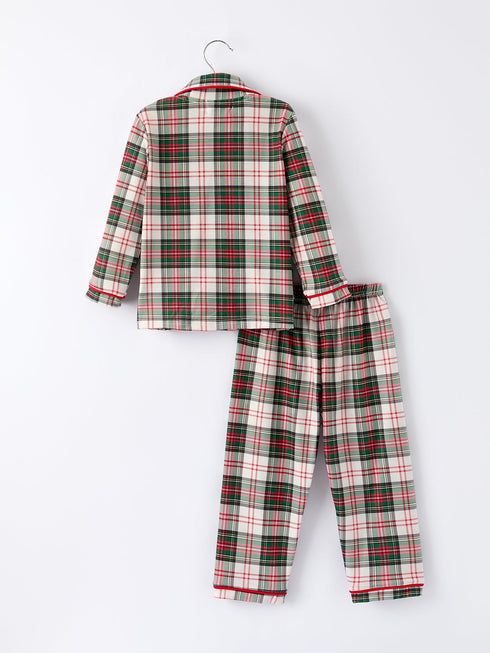toddler-girls-christmas-long-sleeves-plaid-set-with-santa-applique - Sophia's Style-2