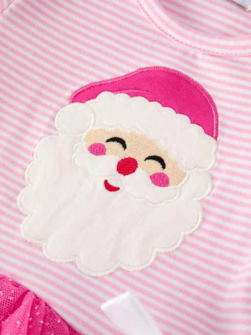 pink-christmas-santa-applique-striped-girls-dress - Sophia's Style-4