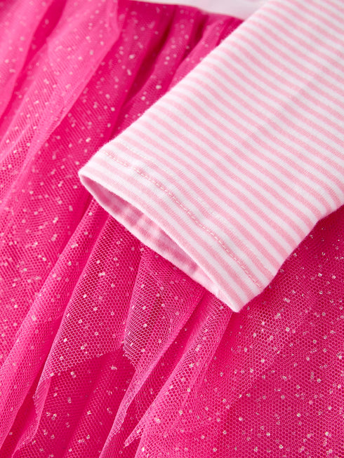 pink-christmas-santa-applique-striped-girls-dress - Sophia's Style-5