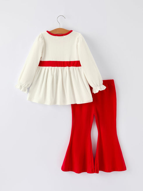 christmas-toddler-girls-reindeer-applique-long-sleeve-top-and-flared-pants-set - Sophia's Style-2