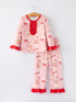 christmas-santa-ts-print-ruffle-girls-pajama-set - Sophia's StylePajamas-1