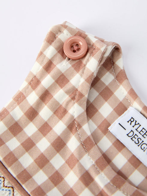 christmas-vintage-style-plaid-embroidered-gingerbread-and-bows-boy-romper - Sophia's Style-3