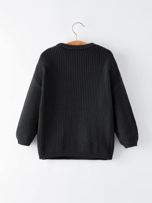 valentine-s-day-boys-black-knitted-pullover-sweater-with-white-lover-boy-embroidery-Sophia's Style-2