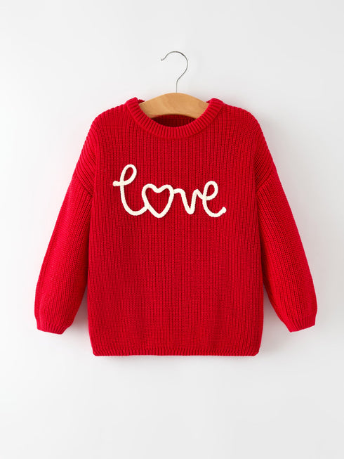 valentine-s-day-girls-red-knit-sweater-love-heart-embroidery-long-sleeve-pullover-Sophia's Style-Top-1