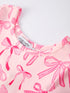 girls-pink-dress-with-bow-pattern-cute-short-sleeve-outfit-rylee-faith-designs-Sophia's Style-3