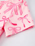 girls-pink-dress-with-bow-pattern-cute-short-sleeve-outfit-rylee-faith-designs-Sophia's Style-4