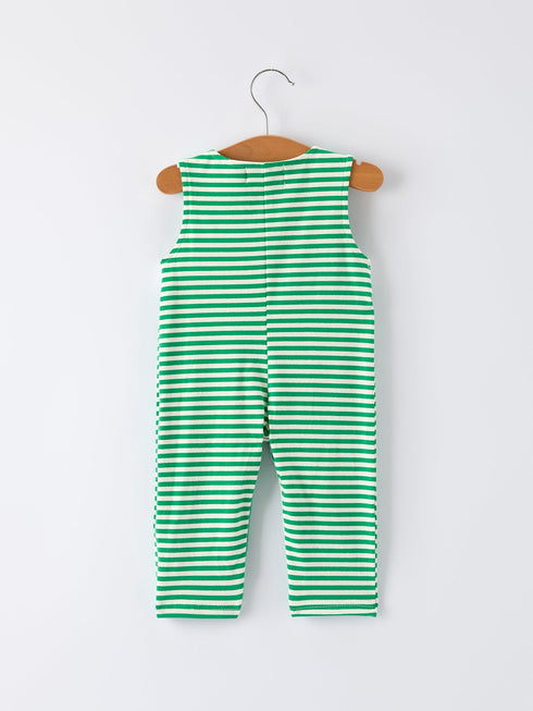 christmas-tree-smocked-green-stripe-baby-boy-romper - Sophia's Style-2