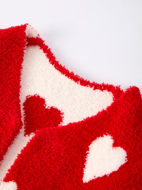 valentine-s-day-girls-red-heart-pattern-fuzzy-knit-cardigan-with-front-pockets-rylee-faith-designs-Sophia's Style-3