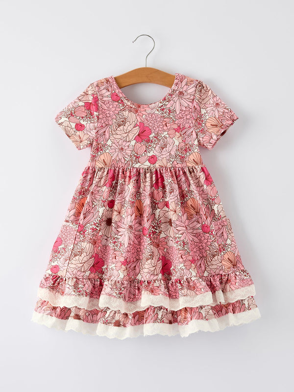 fall-sweet-floral-pattern-dress-with-pockets-and-ruffle-hem-for-girls-Sophia's Style-Dress-1