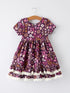 retro-floral-print-short-sleeve-girls-dress-with-pockets-Sophia's Style-Dress-1