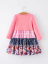 pink-autumn-patchwork-floral-plaid-long-sleeve-girls-dress-Sophia's Style--2