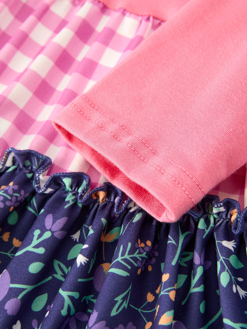 pink-autumn-patchwork-floral-plaid-long-sleeve-girls-dress-Sophia's Style--4