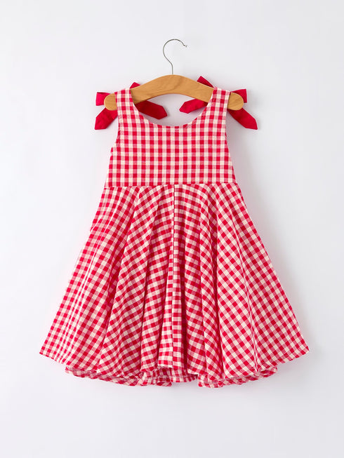 valentine-s-day-red-plaid-heart-applique-dress-with-bows-toddler-girls-outfit-Sophia's Style--2