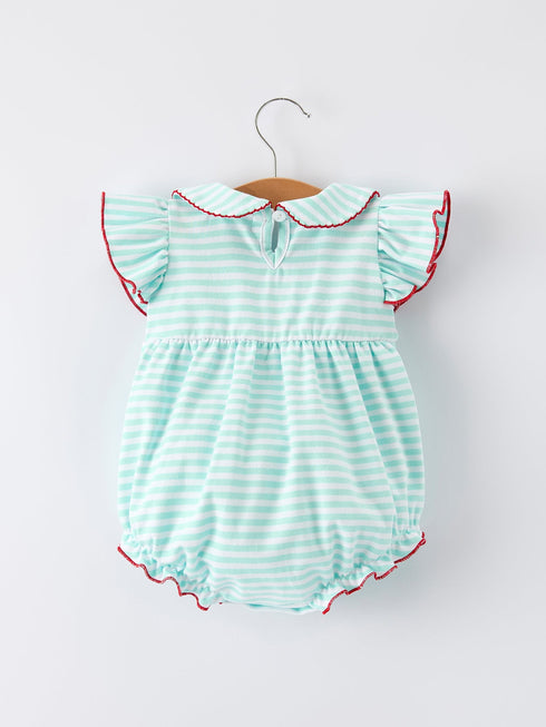 striped-casual-outfit-with-baseball-bow-applique-lapel-girls-romper-sophias-style-2