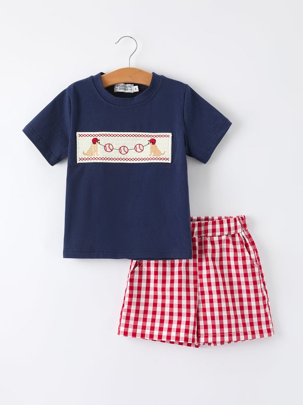 toddler-boys-outfit-baseball-dog-smocked-top-and-plaid-shorts-sophias-styleOutfit-1