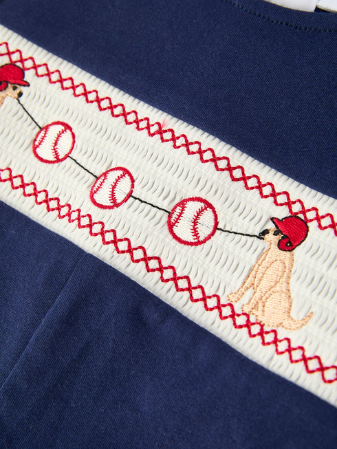 baby-boys-romper-dog-baseball-smocking-embroidery-outfit-Sophia's Style-4