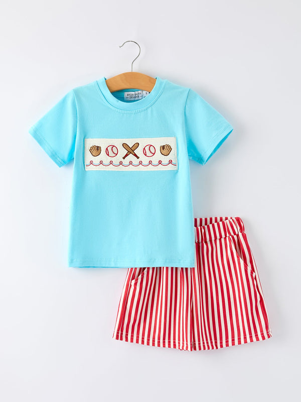 boys-baseball-embroidery-blue-t-shirt-and-red-stripe-shorts-set-sophias-styleOutfit-1