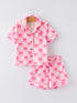girls-baseball-bow-print-pajama-set-short-sleeve-pink-sophias-style-11