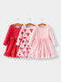valentines-day-three-piece-solid-red-pink-striped-dress-rylee-faith-designs-Sophia's StyleDress-1