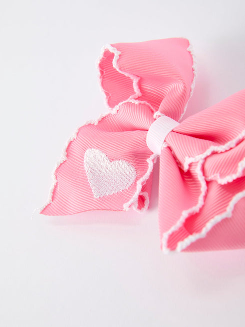 valentine-cute-pink-bow-hair-clip-with-white-heart-embroidery-for-girls-Sophia's Style--6