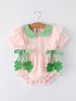 st-patricks-day-shamrock-striped-plaid-baby-girl-romper-Sophia's Style-Romper-1