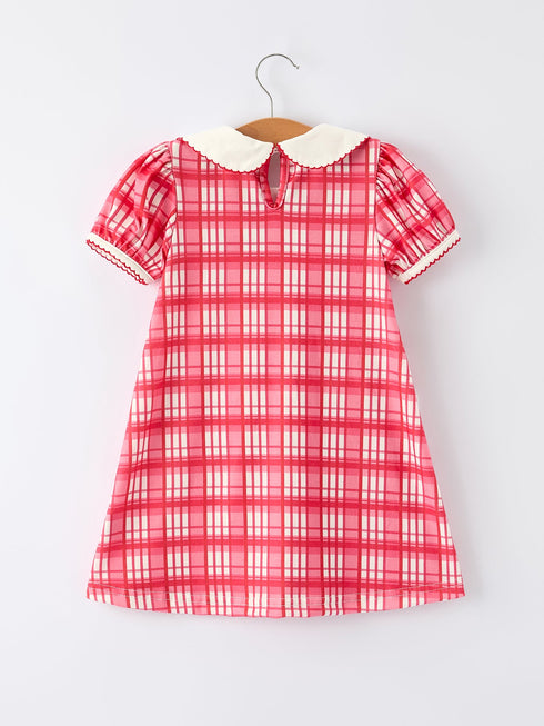 valentines-day-plaid-pocket-girls-short-sleeves-dress-Sophia's Style--10
