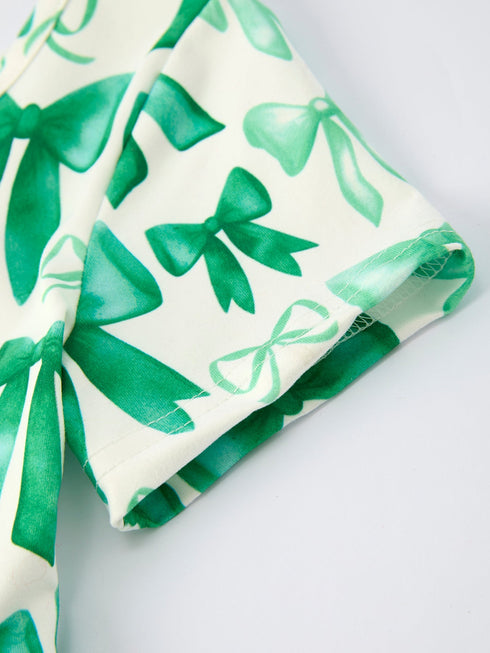 st-patricks-day-bow-print-short-sleeves-girls-dress-Sophia's Style--10